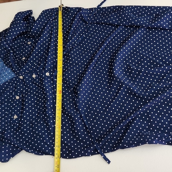 Times Womens DressMaternity Mize M Polka-dot Navy Blue Tie Waste - Picture 9 of 10